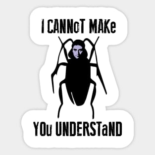 Franz Kafka Metamorphosis Insect Black Sticker